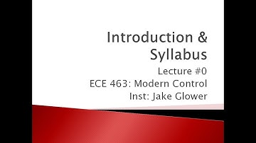 ECE 463.00 Introduction and Syllabus