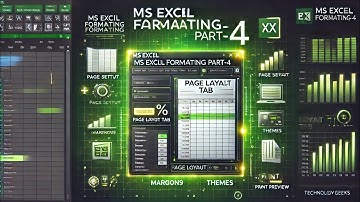 MS EXCEL FORMATTING PART-4 | PAGE LAYOUT TAB by Technology Geeks #msexcel @thetechfilesnetwork