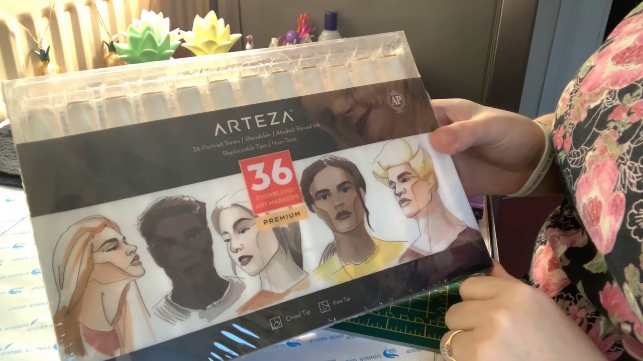 Arteza Everblend Art Markers 36 Portrait Tones Swatching YouTube