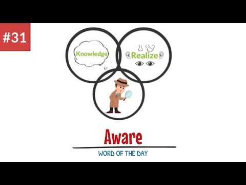 'Aware' Meaning and Sentence Examples || English vocabulary with ...