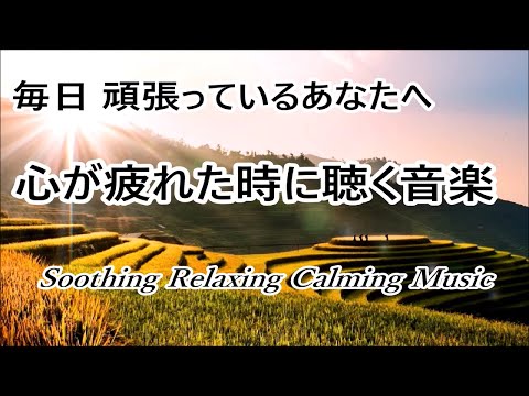 【心が疲れたときに聴く 音楽】緊張を解き 自律神経を整える音楽 心が落ち着く音楽 睡眠音楽 リラックス音楽 癒しの音楽 & 波の音|Soothing Relaxing Calming Music