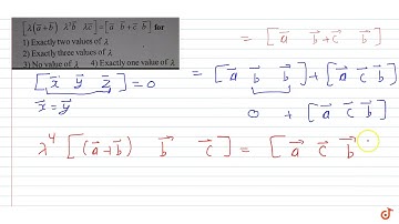 If  `bar a,bar b,bar c` are non coplanar vectors and `lambda` is a real number then  `[lambda(b...