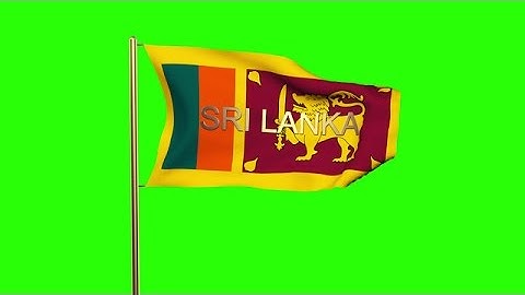 Sri Lanka Flag With Title Waving In The Wind. Looping Sun Rises Style. Animation Stock Video