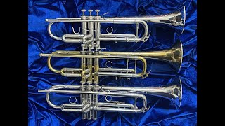 Bach Strad 18025, Cannonball 727S, Selmer Radial