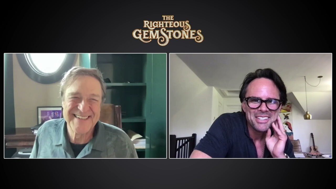 Walton Goggins & John Goodman trying not to laugh on