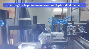 High accuracy static inspection machine with robotic arm feeding