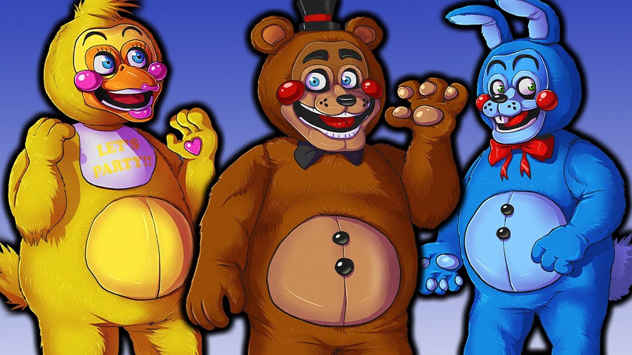 My Fnaf 1 animatronics re-designed.