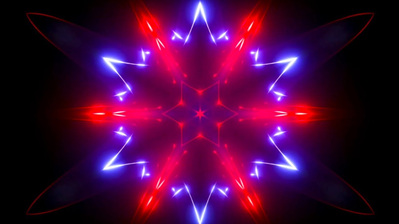 Neon Kaleidoscope Red Blue Background Live Wallpaper Abstract DJ Light