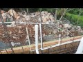 Building a house preparing the deck  plumbing steelwork and electrical