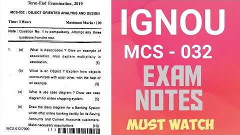 IGNOU mcs - 032 important notes Part -1