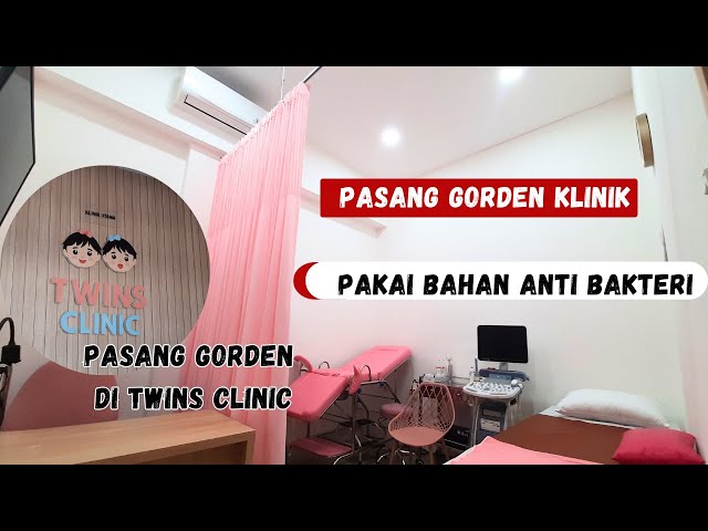 Pasang Gorden KLINIK Anti Bakteri | Pemasangan Gorden Di Twins Clinic | PesanGorden.id 085287651175