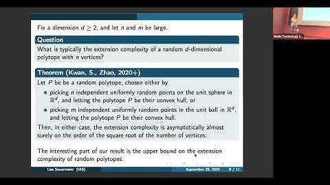 Extension complexity of (low-dimensional) polytopes - Lisa Sauermann