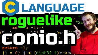 13) C language. Roguelike game with conio.h