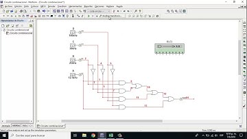 Circuito combinacional a partir de función con Multisim
