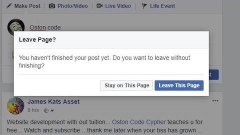 How to Trap Users for Unpublished or Unsaved Work like FACEBOOK