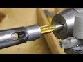 Modifying a drill press adapter sleeve to fit a drawbar