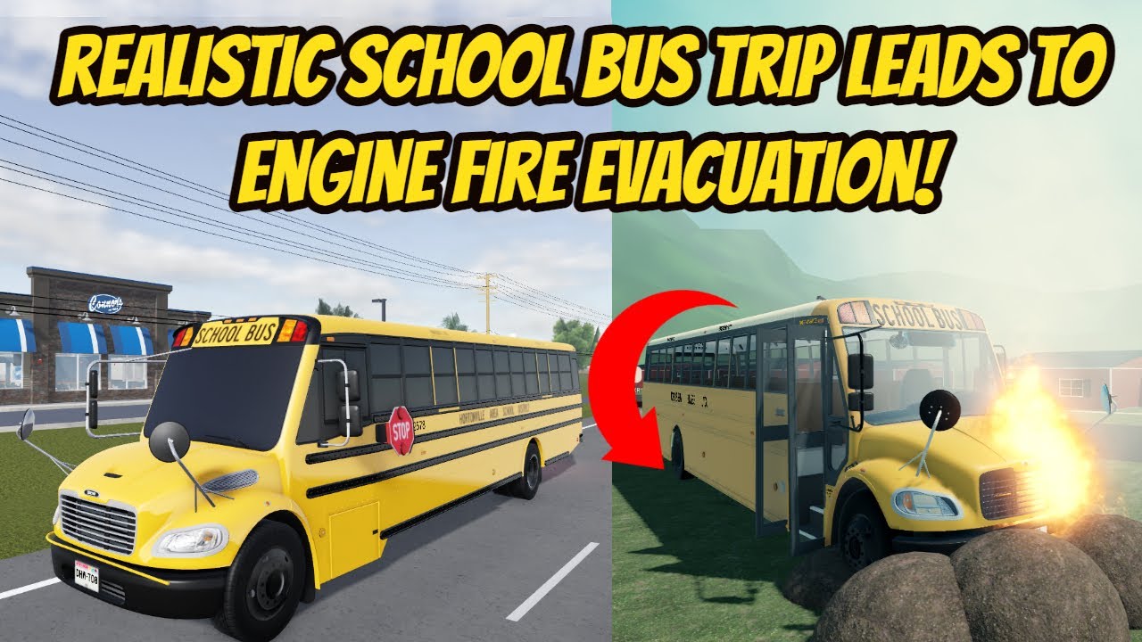 Greenville, Wisc Roblox l Realistic School Bus Field Trip EVACUATION ...