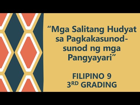 Video: Alin ang pinagsunod-sunod ayon sa natural na pagkakasunud-sunod?