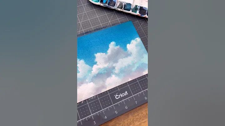 painting Clouds with watercolor #sky #watercolor