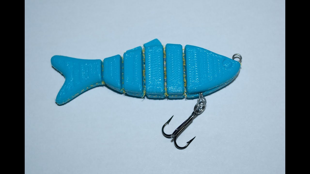 3D Printed Jointed Fishing Lure Test YouTube