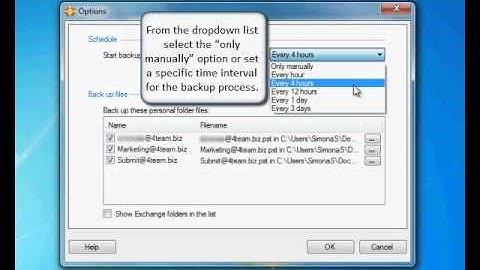 Safe PST Backup Options available from user interface