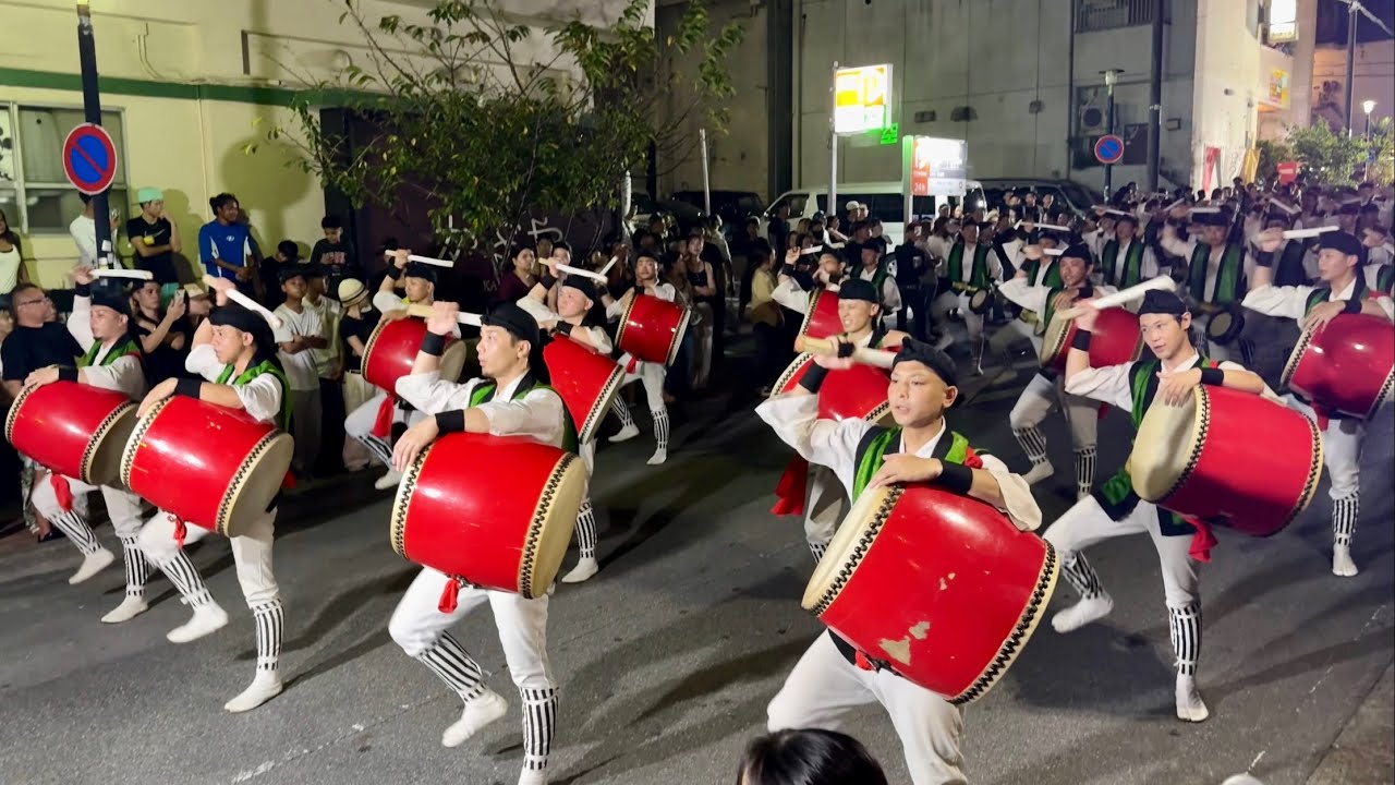 中の町青年会　旧盆ナカビ　道じゅねー&ガーエー(vs謝苅区青年会)　2025-09-05