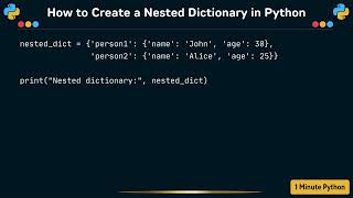 How to Create a Nested Dictionary in Python