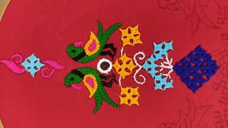 Katchi Work Sadu Bharat Parrots Embroidery Work Sindhi Work Dholakiya
