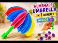 How to Make Colorful Mini Umbrella ☂️Cute & Colorful Craft#DIYUmbrella #UmbrellaCraft