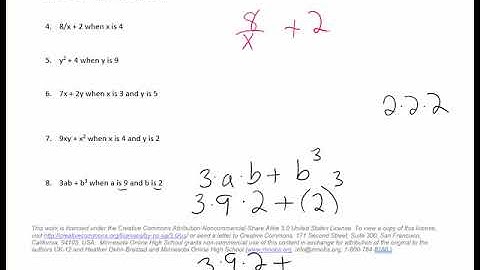Writing and Evaluating Expressions Video