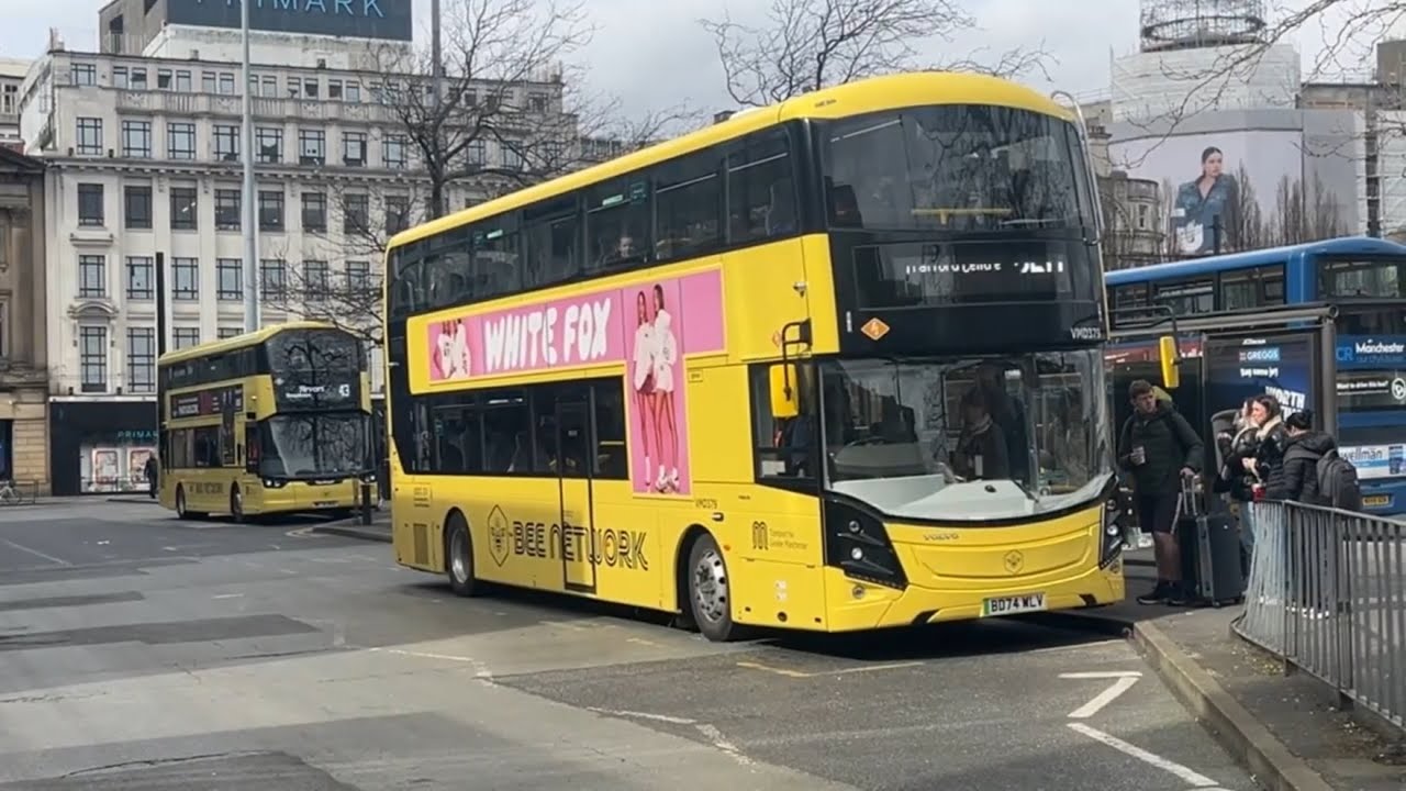 Buses at Piccadilly Gardens, Manchester including Metroline - Saturday 29th March 2025