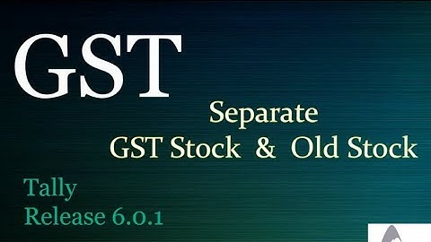 GST vs Closing Stock Handling in tally 6.0.1-Method 1