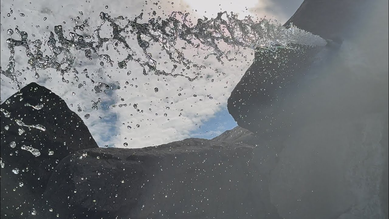 Love the textures and the sounds Cheena Hot Springs water in Fairbanks Alaska July 17 2025 10:28am