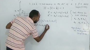Scalar [ DOT ] product of Two Vectors A & B। in terms of Rectangular components