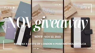 INTERNATIONAL GIVEAWAY | FILOFAX x LETTS OF LONDON | 2024 Norfolk Personal Organizer, Accessories