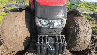 Case Tractor in Mud