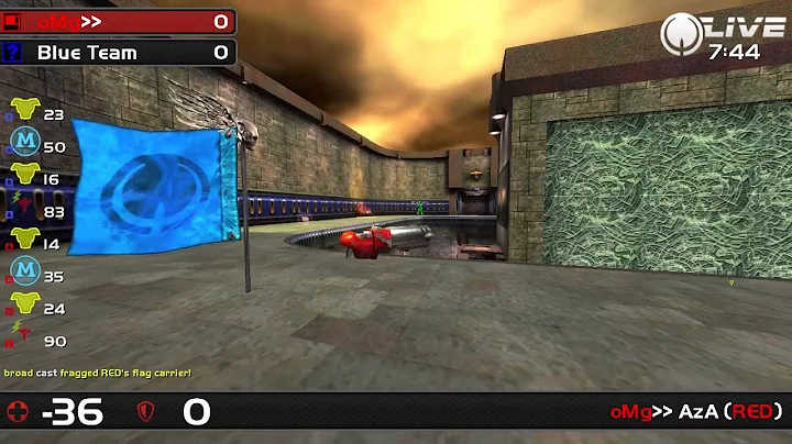 Chill vs OMG - Quake Live CTF - Courtyard (Map 3)