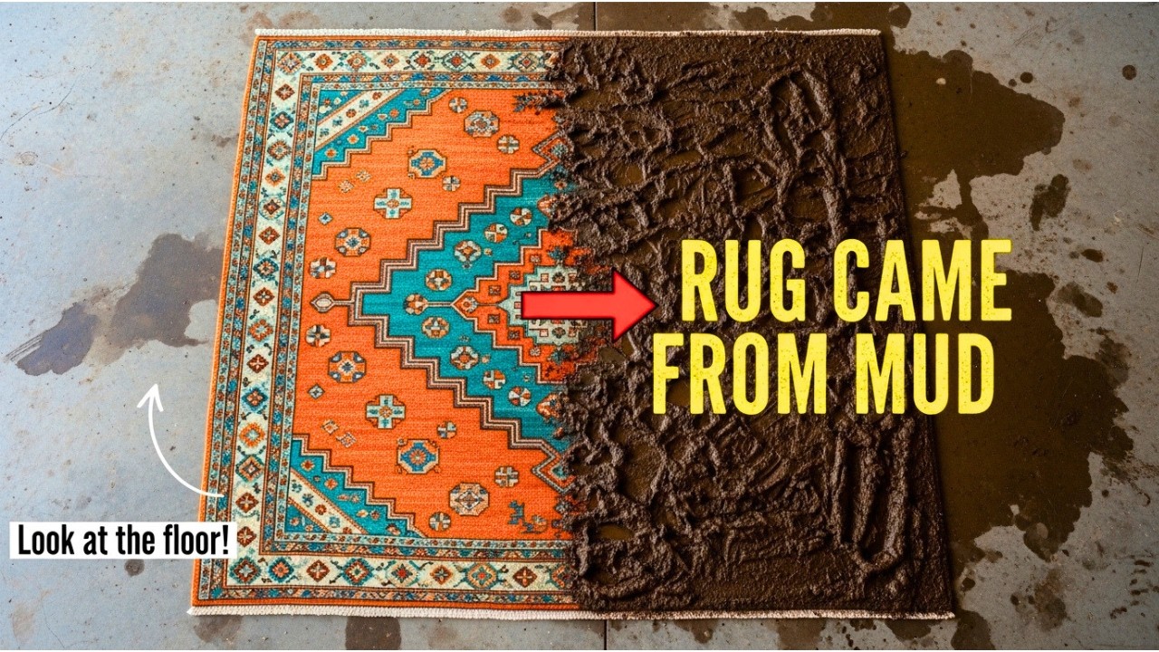 This Rug Was Caked in Solid Mud! (Ultimate Deep Clean ASMR)