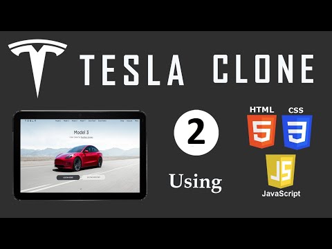 Tesla Clone using  HTML, CSS & JavaScript  || Part - 2  Car Selling Website || Web Development