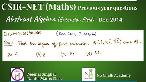 Abstract Algebra (Extension Field), CSIR UGC NET Question, Dec 2014 (Q.ID.M(NET)AA20S)
