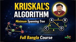 Kruskal’s Algorithm Bangla Tutorial | Minimum Spanning Tree (MST) Explained