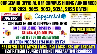 Wipro Capgemini New Phase Superset Mass Hiring Announced 2023 2024 2025 ...