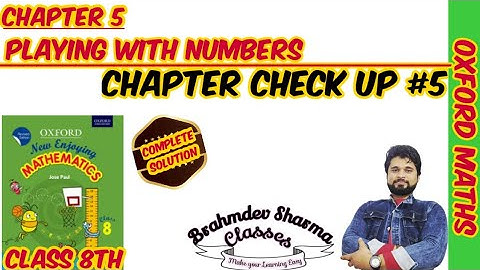 class 8 Oxford math solution | chapter check up 5 | chapter 5 | @BrahmdevSharmaClasses