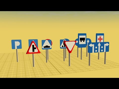Урок №4: как сделать дорожные знаки из стикеров | how to make road signs from stickers | Draw Bricks
