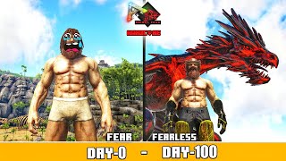 I Survive 100 Days in Impossible Hardcore Primal Fear 😭😰😭🔥😨 : ARK 100 Days Survival [ Hindi ]