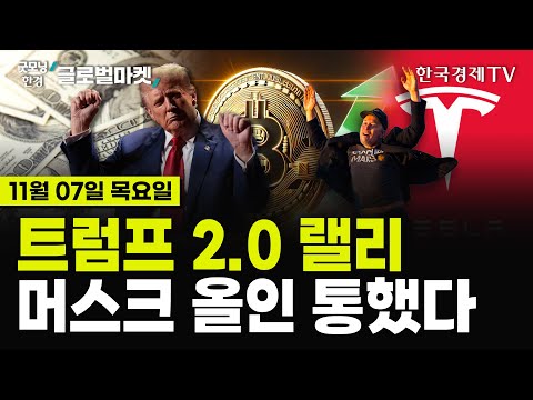 [🔴11/7 #당잠사] 트럼프 트레이드 질주! 달러 강세 | 10년물 국채금리 4.5% 근접 | 비트코인 신고가 경신 | &amp;quot;트럼프 올인&amp;quot; 테슬라 14%▲ | 엔비디아, 사상 최고가