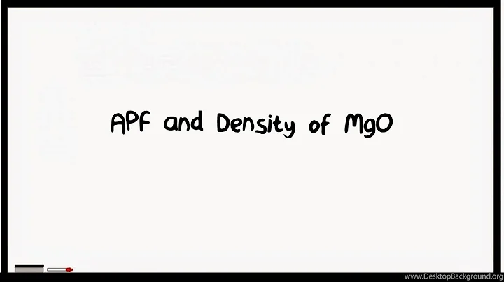 APF and Density of MgO