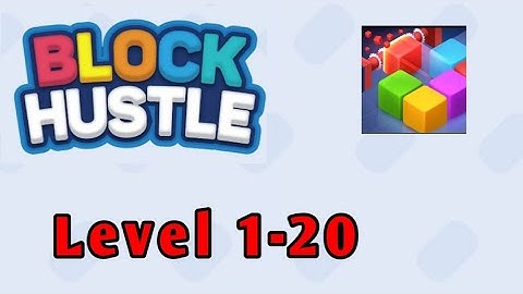 Block hustle Levels (1-20) walkthrough solution GamePlay || Puzzle game ||