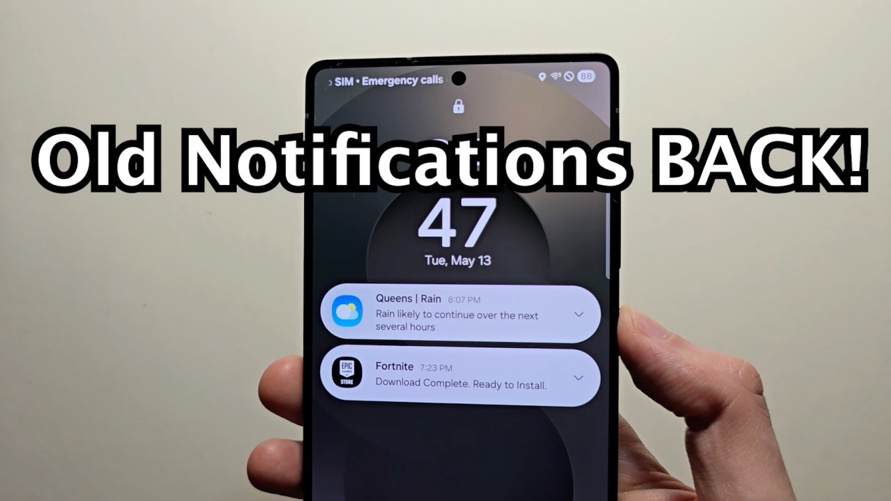 One UI 7: How to get BACK Notification Cards! Samsung Galxay S25 - YouTube