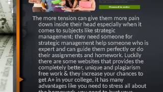 Strategic management homework help